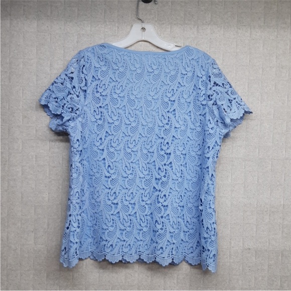 Chico's Light Blue Lace Top - Picture 6 of 10